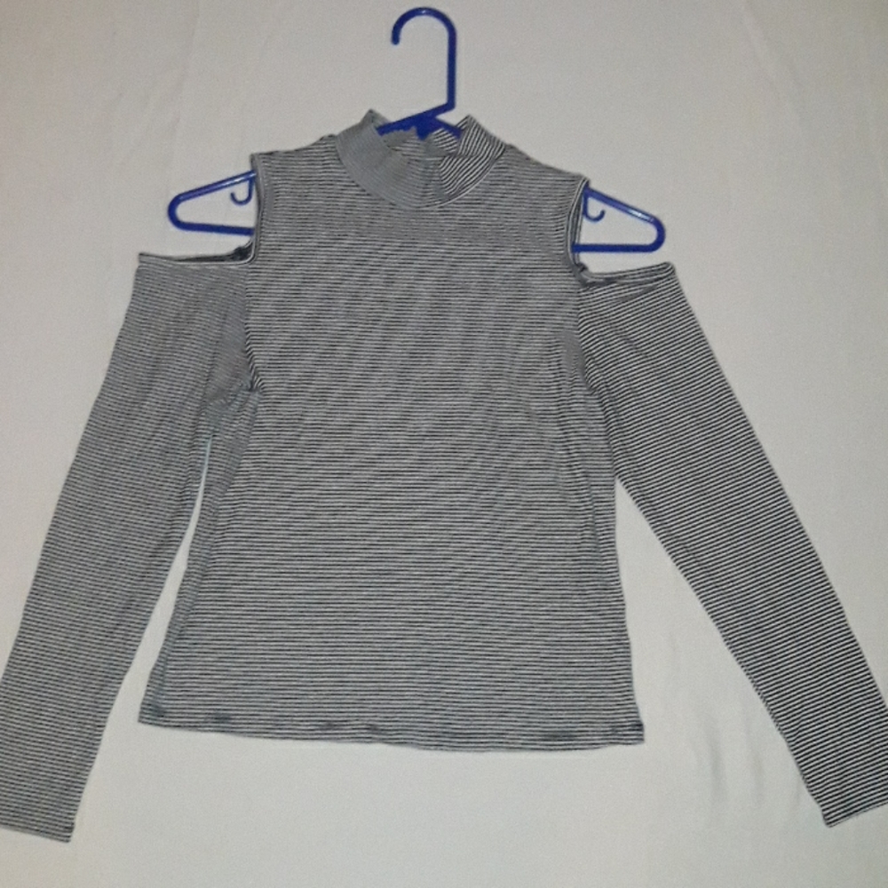Stripped Long Sleeve Blouse
